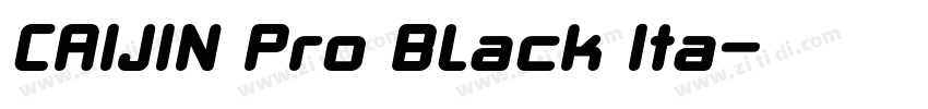 CAIJIN Pro Black Ita字体转换